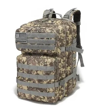 Тактический рюкзак на 45 л D3-GGL-306 Серый пиксель