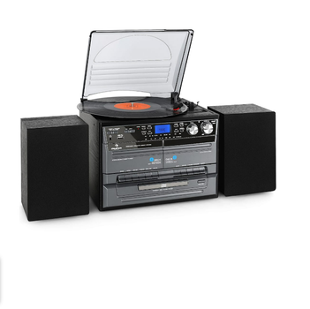 Музыкальный центр Auna TC-386 стерео система винил USB MP3 BT CD кассеты