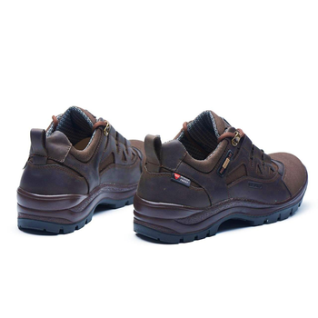 Тактичні кросівки демісезонні PAV 401 коричневі шкіряні з мембраною Winterfrost 45