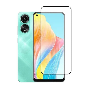 Защитное стекло LUX для Oppo A78 (CPH2565) полная проклейка черный