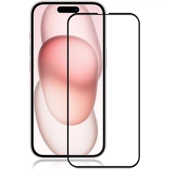 Защитное стекло LUX для Apple Iphone 15 полная проклейка черный