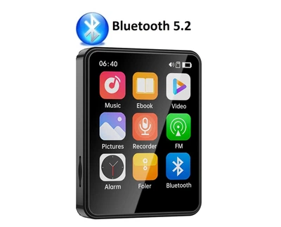 MP3 плеер Amoi X1 Touch 2,4" Bluetooth 5.2 Hi-Fi с внешним динамиком металлический