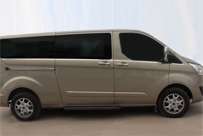 Ford Custom 2013-2022 - Нижні молдинги скла з нержавіючої сталі (8 шт.) для Довгої бази