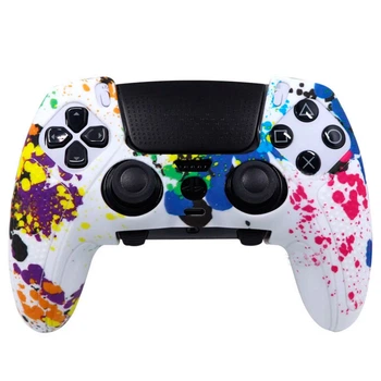 Силиконовый чехол для геймпада PS5 Dualsense Edge граффити разноцветный