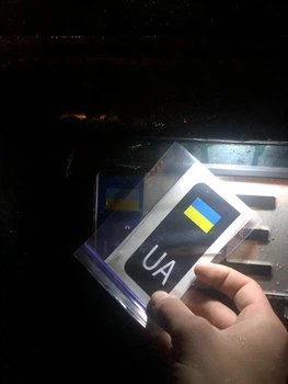 Виниловая Наклейка на Авто/Мото на Стекло/Кузов " Чёрный номерной знак " 2шт