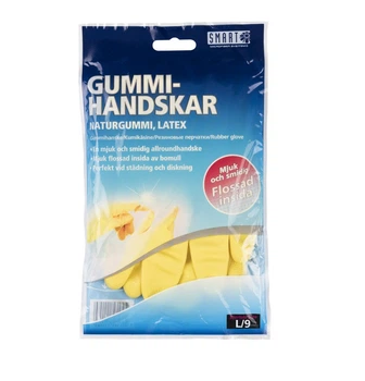 Перчатки резиновые Smart Gummi-Handskar для уборки L/9 Желтые