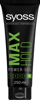 Гель для волосся Syoss Gel Max Hold мегасильна фіксація 250 мл (9000100590976)