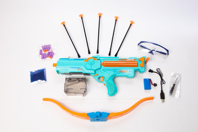 Дитячий Арболет Crossbow акумуляторний на орбізах (гелеві кульки) + Стріли + М'які патрони Блакитний (423733668)