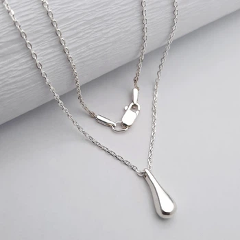 Серебряное колье Капелька 50 см