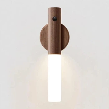 Мини-фонарь на аккумуляторе настенный W-52 с LED и датчиком движения, магнитное крепление для стены