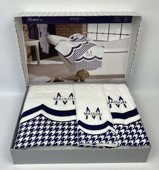 Рушник Maison D'or 3шт Lowe's White-Navy