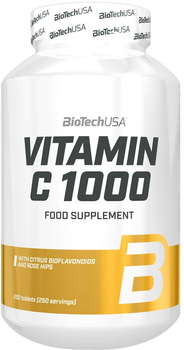 Witaminy Biotech Vitamin C 1000 250 tabletek (5999076236213)