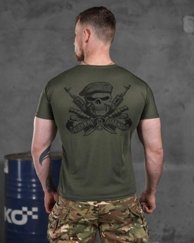 Армейская мужская футболка Верный Навсегда потоотводящая M олива (85911)