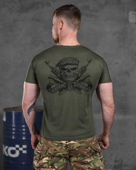 Армейская мужская футболка Верный Навсегда потоотводящая L олива (85911)