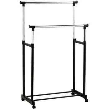 Двойная стойка, телескопическая вешалка для одежды напольная Double Pole Clothers Horse