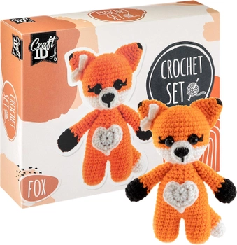 Zestaw do tworzenia maskotki Craft ID Crochet Kit Lis (8720257130115)