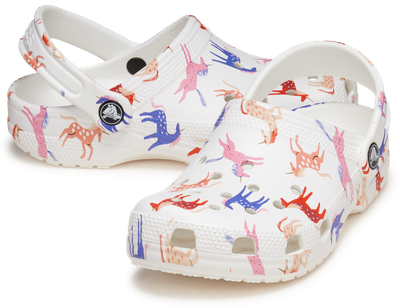 Детские сабо CROCS CLASSIC CHARACTER PRINT CLOG KIDS 33 Белые в принт 209695