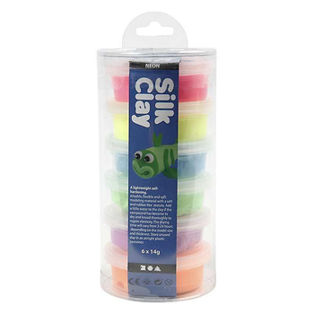 Zestaw do lepienia Creativ Company Silk Clay Neon 6 x 14 g (5707167697863)