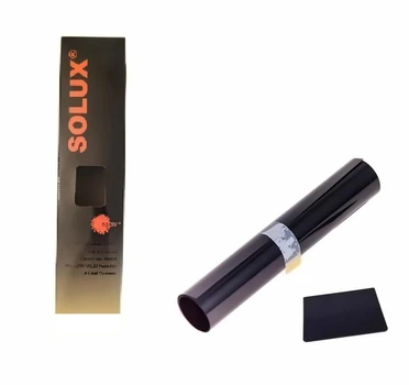 Тонировочная пленка SOLUX 20 см * 3,0 м лобовая Black 10% сплошная