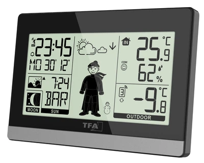 Метеостанція TFA Weather Boy 145х39х97 мм BLACK