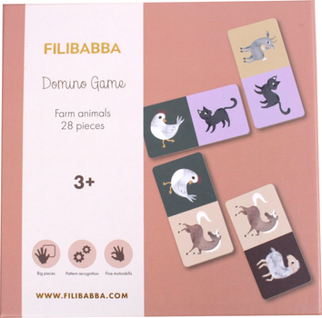 Gra planszowa Filibabba Domino Farm Animals (5712804027699)