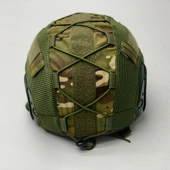 Кавер на каску фаст розмір S шолом маскувальний чохол на каску Fast колір мультикам армійський