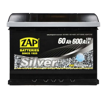 Автомобильный аккумулятор ZAP Silver 60Ah 600A R+ (L2)