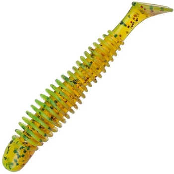 Силикон Reins Bubbring Shad 3" B61 Chart Pepper/Motoroil Red Gold (6 шт/уп)