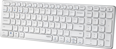 Клавіатура бездротова Rapoo E9700M Multimode Wireless White (2173660000)
