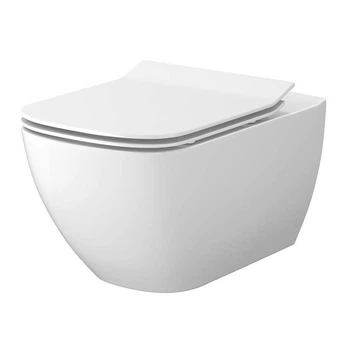 Унітаз підвісний CET B245 Cersanit Virgo CleanOn з дюропластовим Slim сидінням SoftClose+QuickRelease