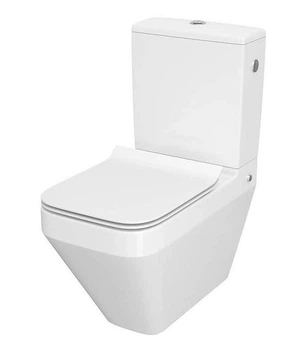 Чаша для унітаза-компакта прямокутна Cersanit Crea K114-022 CleanOn з сидінням Slim дюропласт soft close без бачка