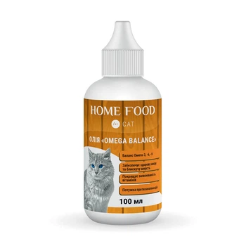 Фитомин для кошек HOME FOOD масло "Omega Balance" Баланс Омега-3, -6, -9 100 мл
