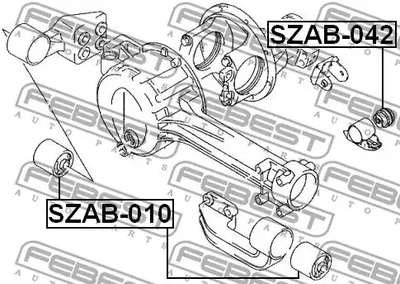 Сайлентблок передней балки Grand Vitara/Escudo 6 98-06, FEBEST (SZAB010)