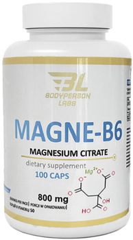 Магний с витамином Б6 Bodyperson Labs Magne-B6 100 капсул