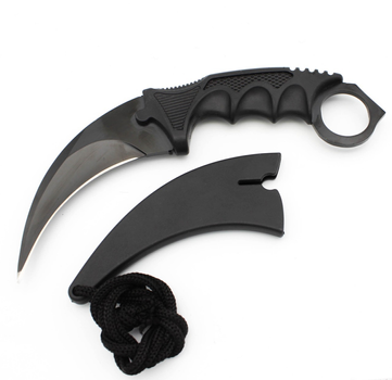 Нож Керамбит Коготь CS GO Black в Пластиковом чехле