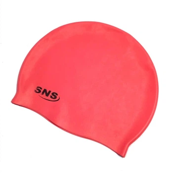 Шапочка для плавания силиконовая SNS Swimming Cap Красная 13750292
