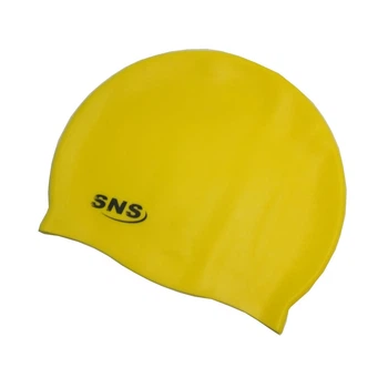 Шапочка для плавания силиконовая SNS Swimming Cap желтая 13750287