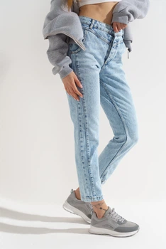 Джинсы Mom Fit женские Karol 23543 38 Голубой