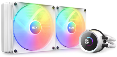 Система жидкостного охлаждения NZXT Kraken RGB 280 мм AIO liquid cooler w/Display, RGB, Hub Fans White (RL-KR280-W1)