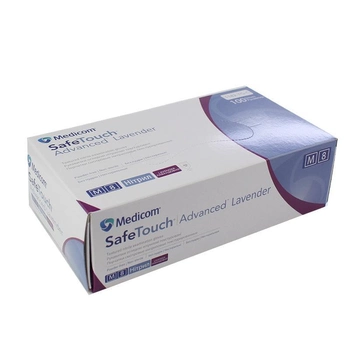 Рукавички нітрилові Safe Touch Lavender Medicom розмір M (100 шт) колір Лаванди.