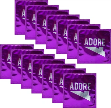 Латексні презервативи Pasante Adore Ribbed Pleasure 12 шт (ROZ6400230305)