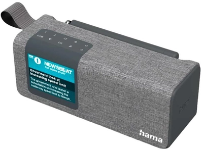 Odbiornik radiowy Hama DR200BT Grey (4047443444998)