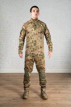 Армейская форма брюки с наколенниками и убакс рип-стоп CoolMax tactical Мультикам (565) , XL