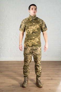 Армійська форма убакс з коротким рукавом та штани ріп-стоп CoolMax tactical Піксель (586) , 3XL