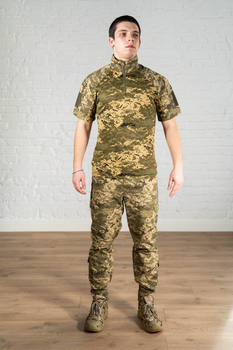Армійська форма убакс з коротким рукавом та штани ріп-стоп CoolMax tactical Піксель (586) , 2XL