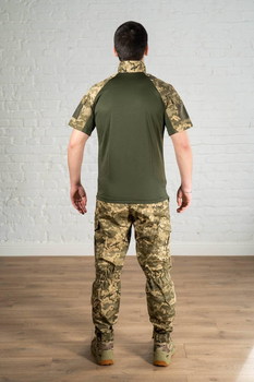 Військова форма убакс з коротким рукавом та штани CoolMax ріп-стоп tactical Піксель Олива (587) , M