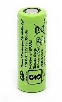 Аккумулятор технический GP 30AAAM, Ni-MH 2/3AAA, 300mAh, 1.2V, 0.9A, flat top