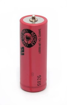 Аккумулятор 18500 Li-Ion Sanyo UR18500Y 1 pin (-), 1300mAh, 2.6A, 4.2/3.7/2.75V, Red