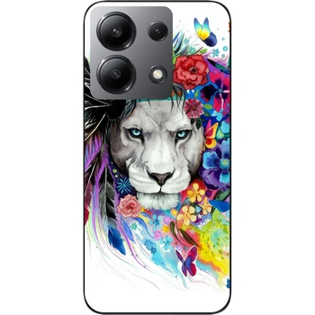 Силиконовый чехол SMTT для Xiaomi Redmi Note 13 4G с картинкой Лев