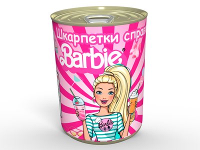 Консервированные Носочки Настоящей Барби - Приятный подарок для твоей куколки, женские хлопковые носочки, р.36-40, одна пара, MemorableUA
